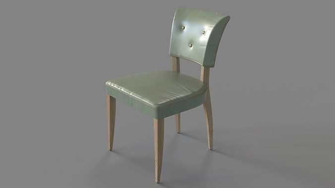 Premium Leather Promena Dining Chair 3D model