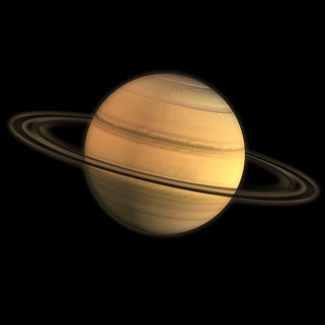 Saturn planet Low-poly 3D model_1