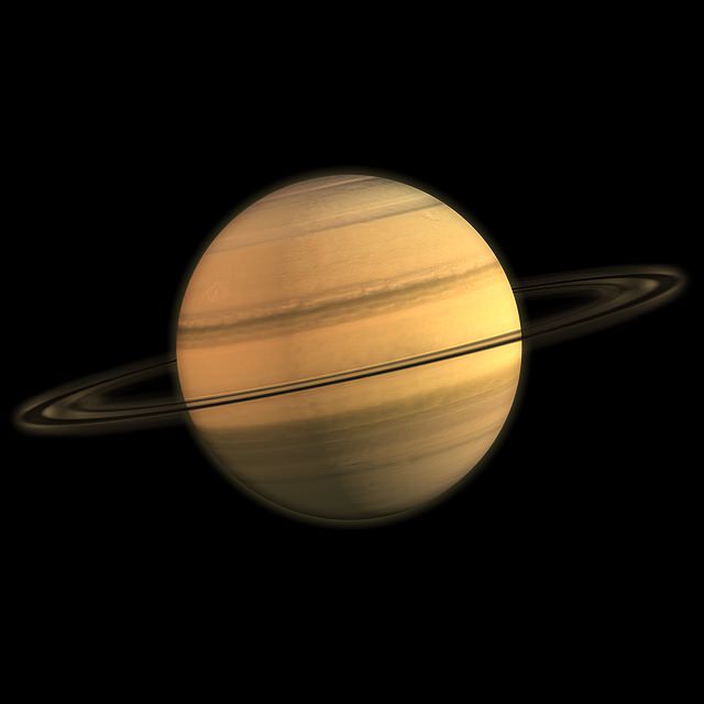Saturn planet Low-poly 3D model_4