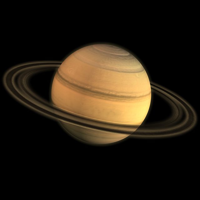 Saturn planet Low-poly 3D model_2