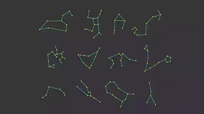 12 Horoscope Zodiac Constellation Pack