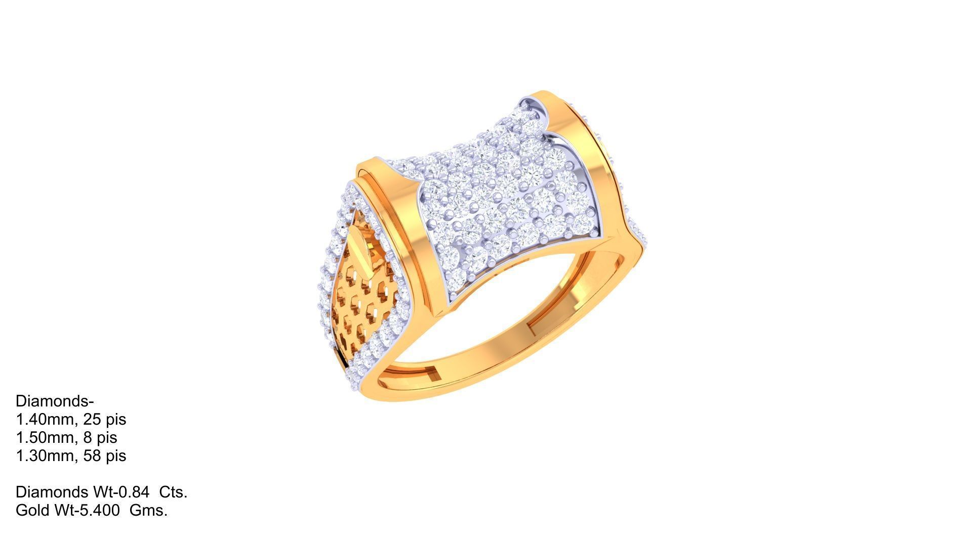 Wedding Ring For Women 3dm STL OBJ FBX Renders Details 3D print model_1