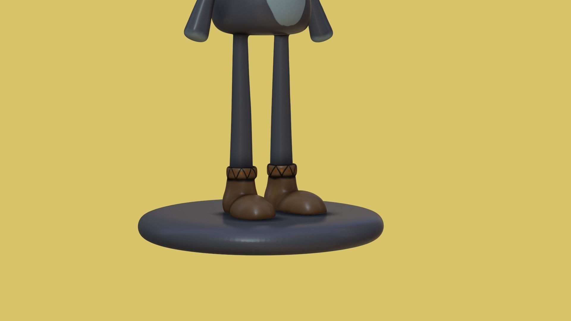 Cute cartoon cat with big eyes 3D print model_6