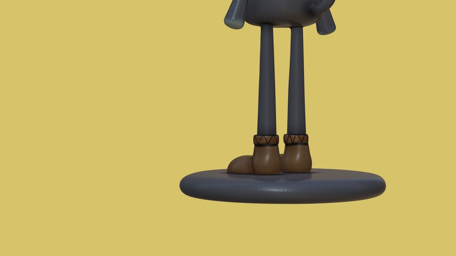 Cute cartoon cat with big eyes 3D print model_7