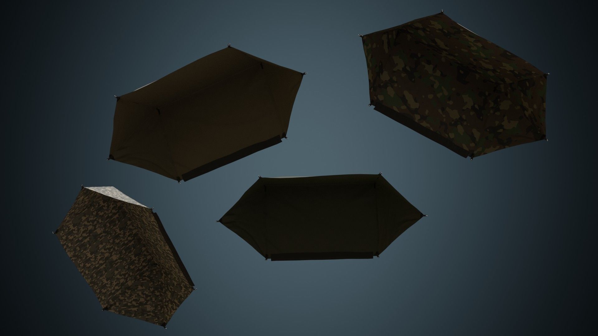 Tent 4A Low-poly 3D model_2