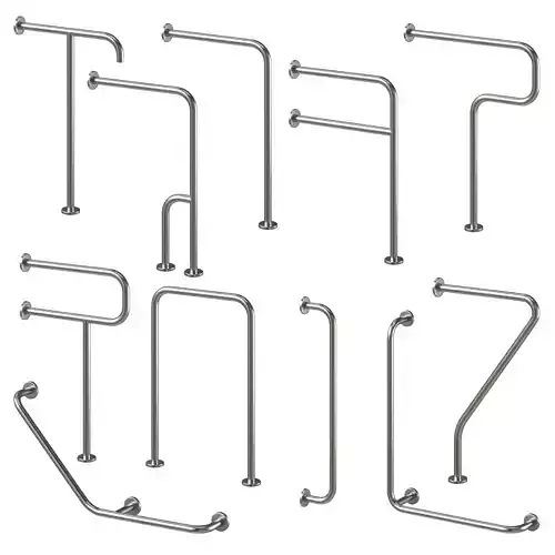 Handrail set of stainless steel railings