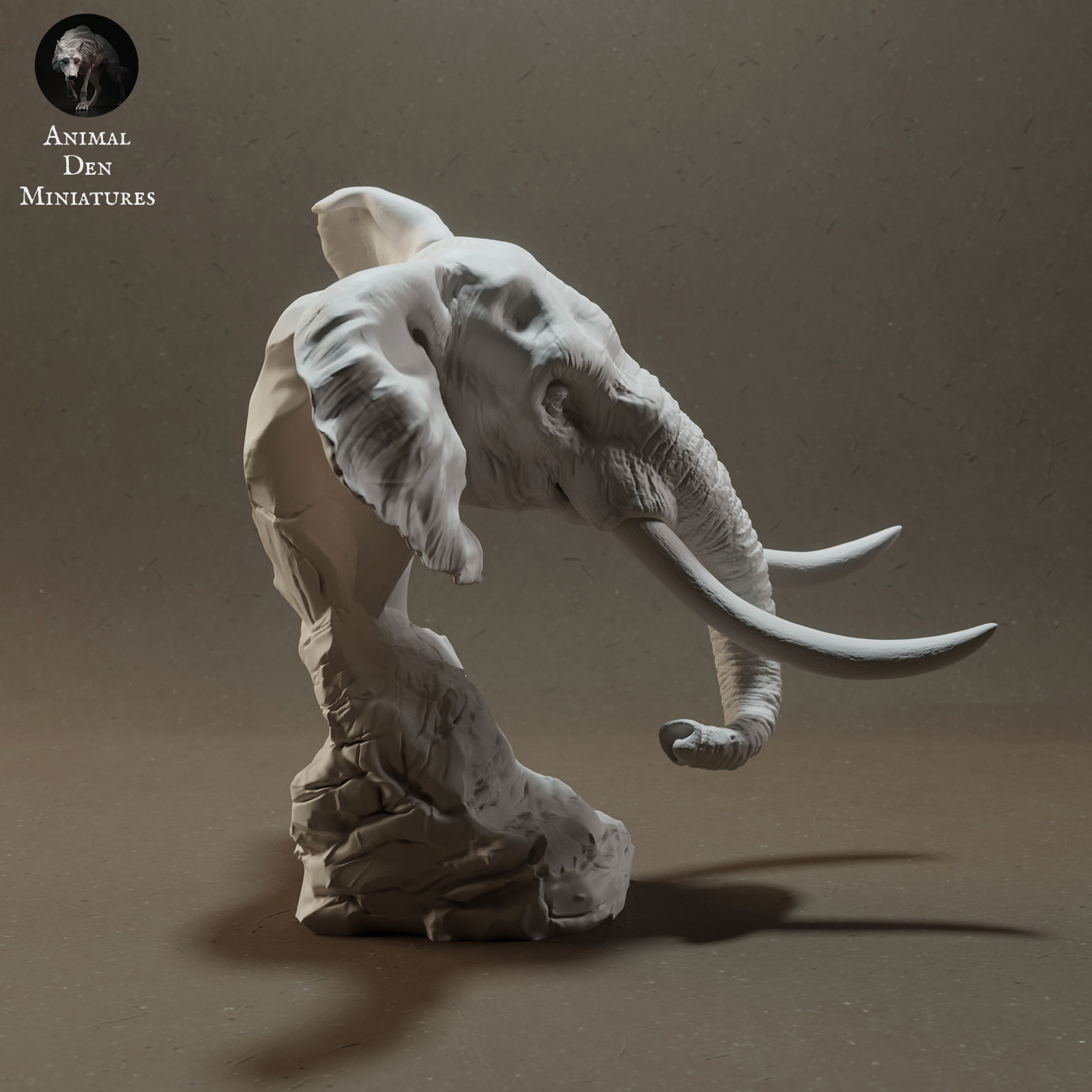 African Bush Elephant Bust 3D print model_2