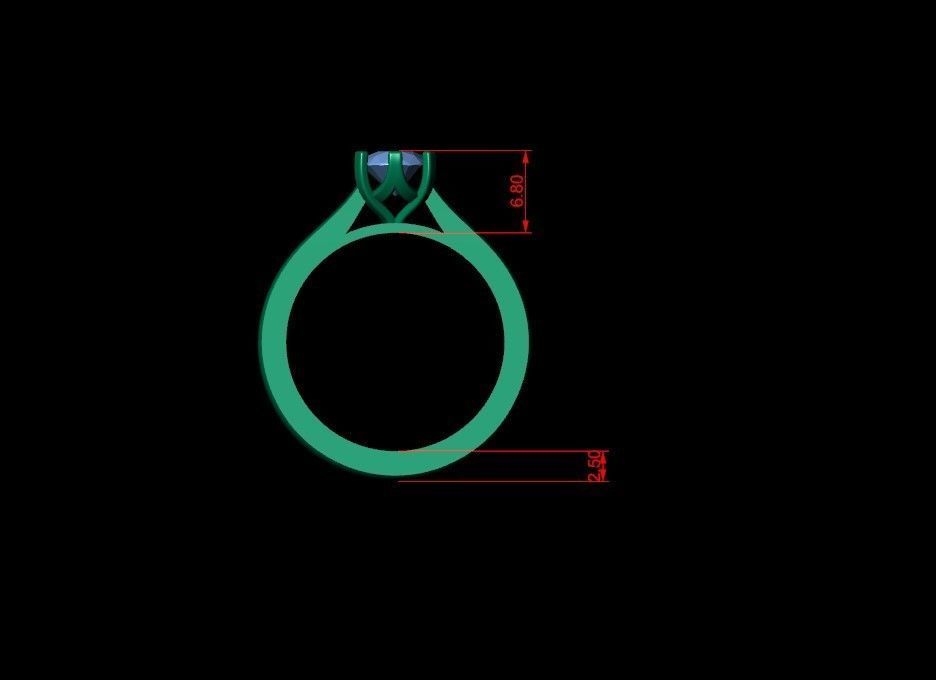 Engagement Ring Free 3D print model_12