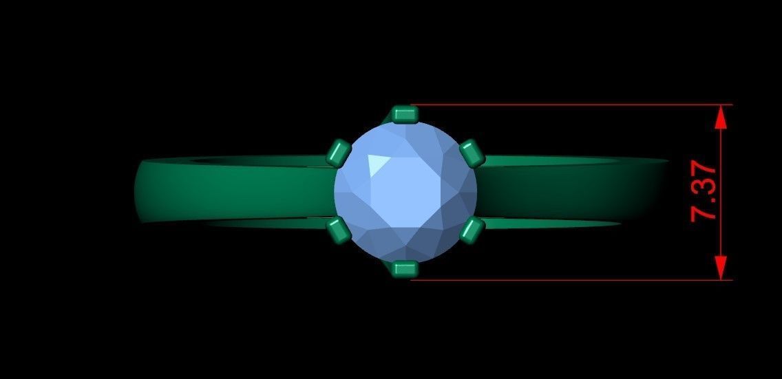 Engagement Ring Free 3D print model_10