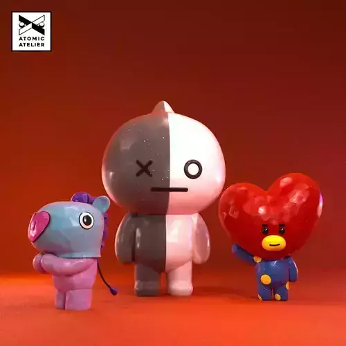 BT21 Fanart for 3D Printing 3D print model