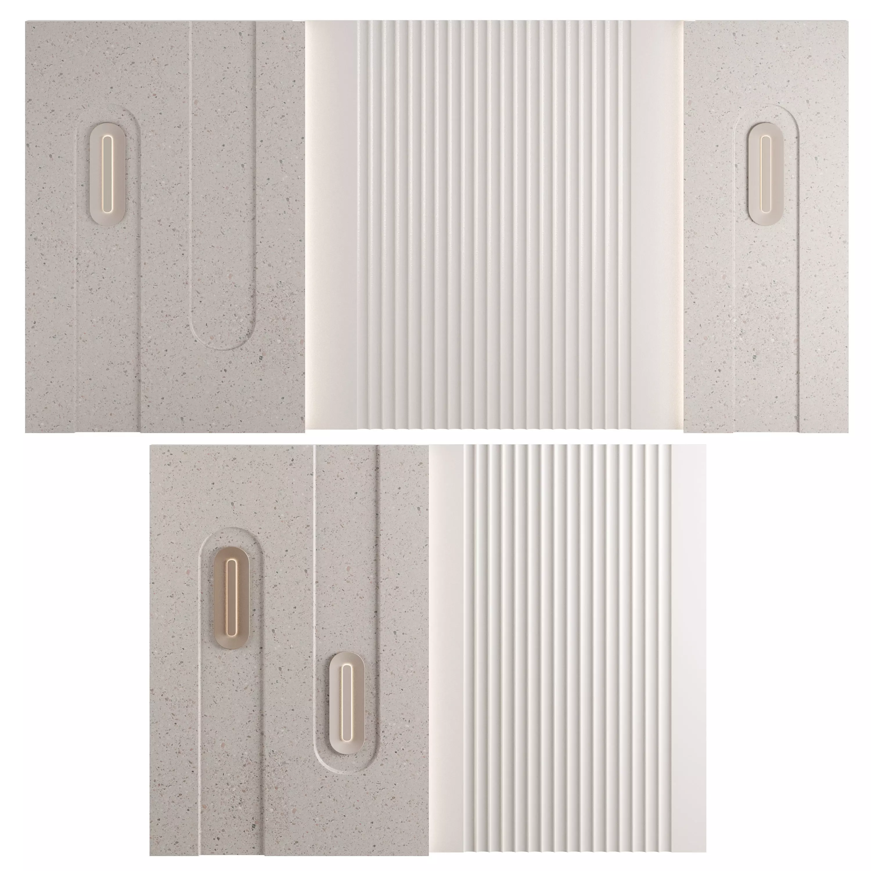 Decorative Wall Panel Set 1 3D model_0