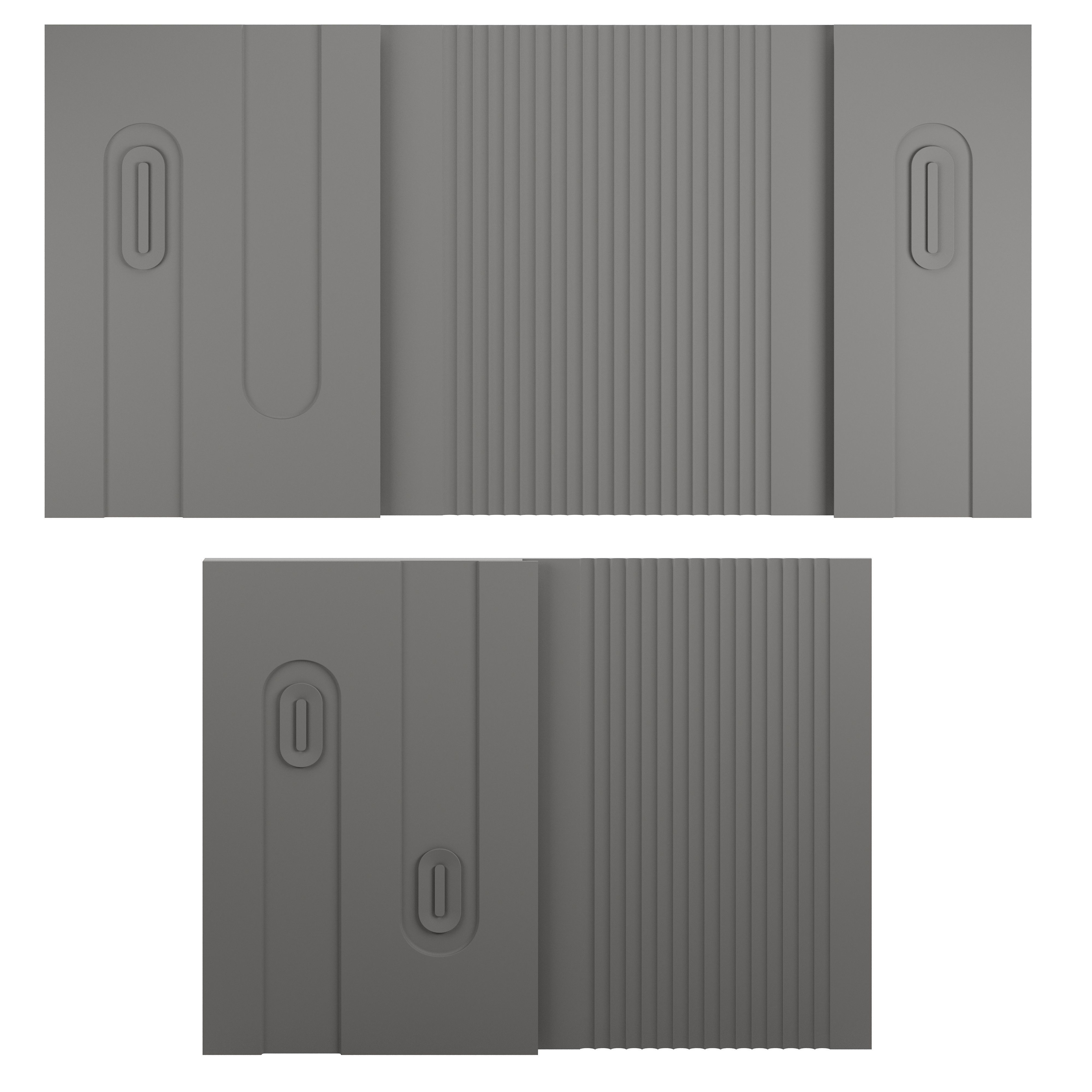 Decorative Wall Panel Set 1 3D model_3
