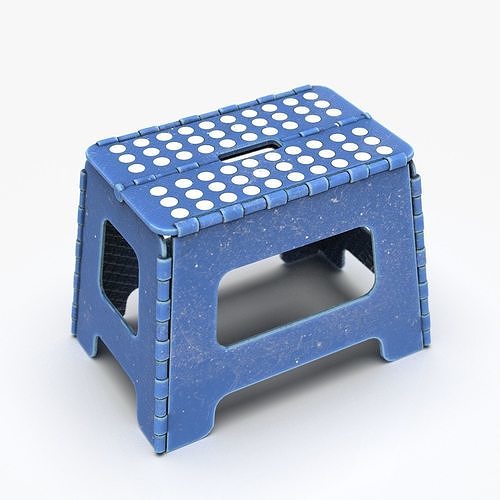 PLASTIC FOLDING STOOL Low-poly 3D model 4