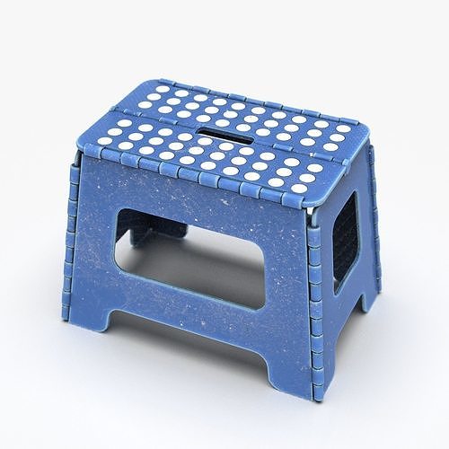 PLASTIC FOLDING STOOL Low-poly 3D model 5