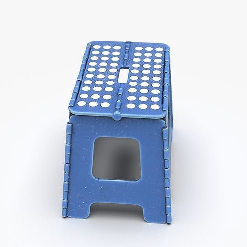 PLASTIC FOLDING STOOL Low-poly 3D model 6