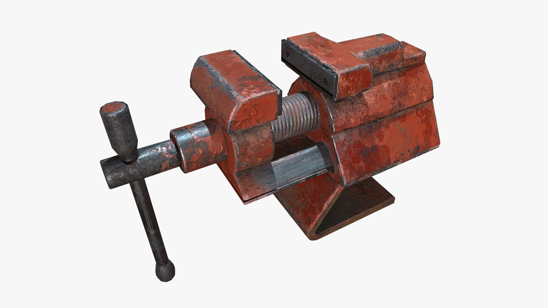 Old Vise tool Low-poly 3D model_5