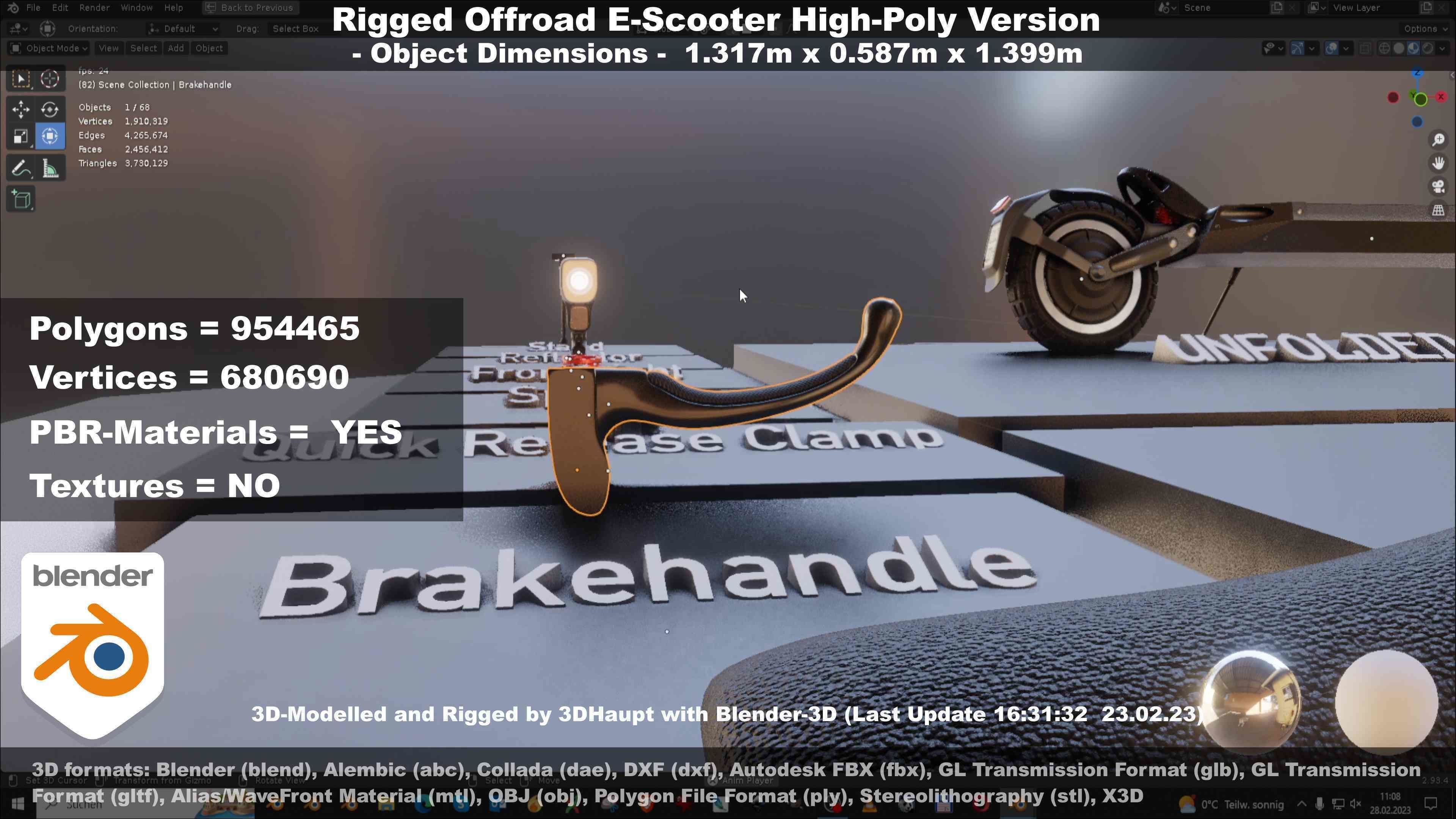 Offroad E-Scooter High-Poly Package 3D Model Collection_50