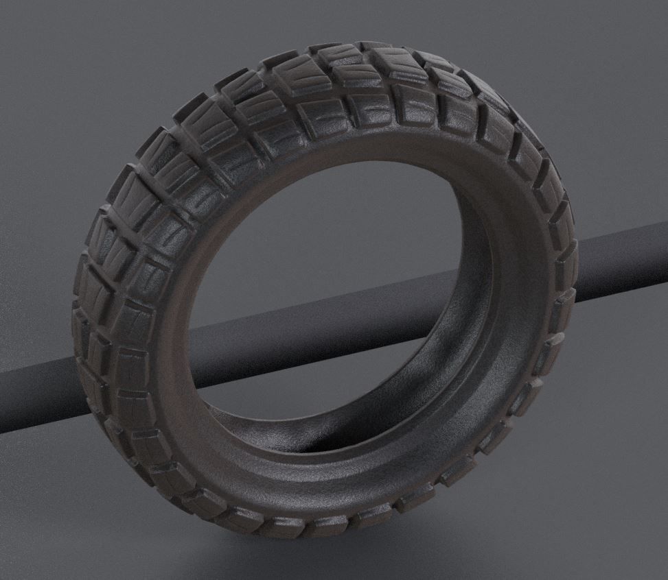 Offroad E-Scooter High-Poly Package 3D Model Collection_21