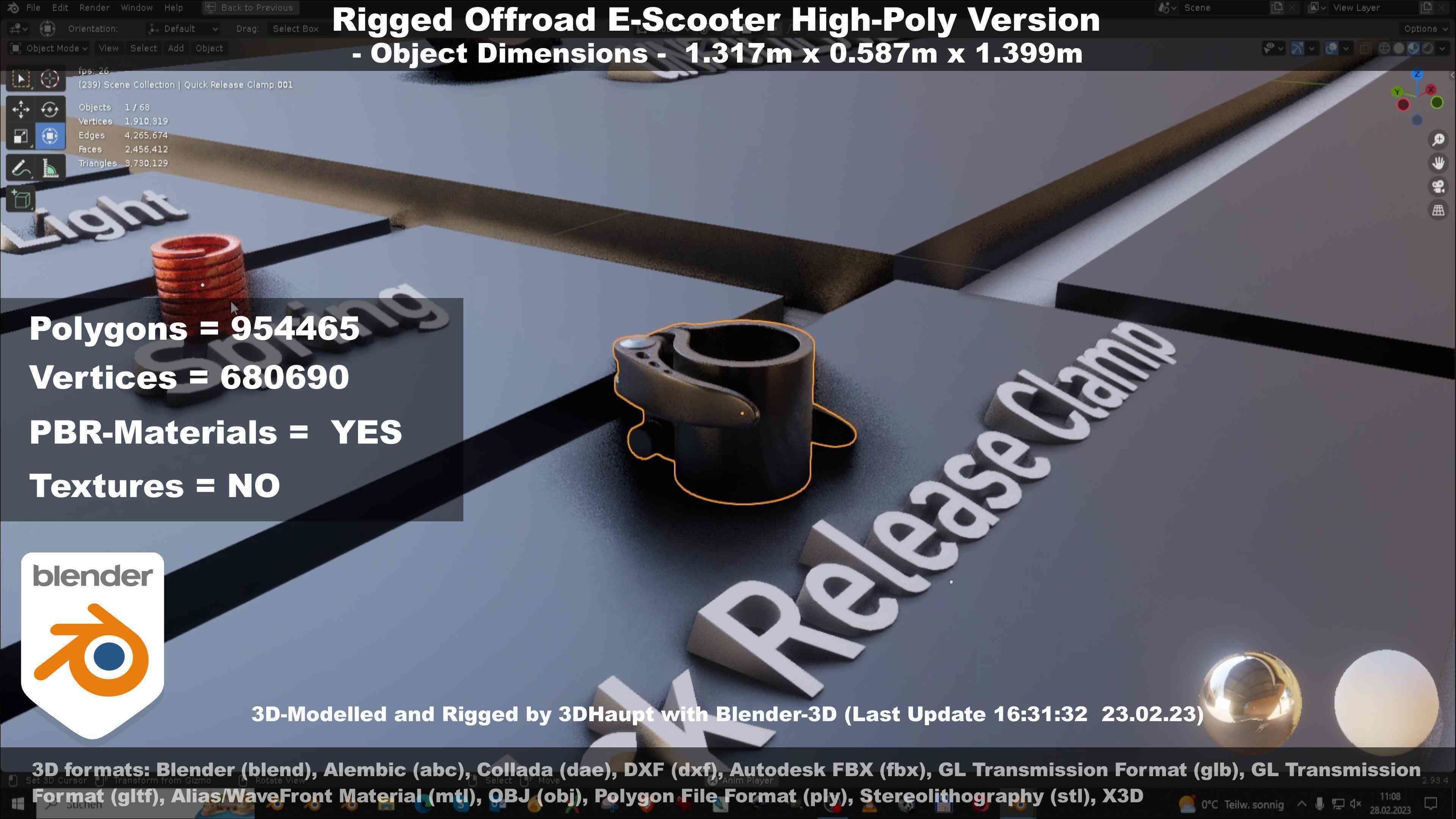 Offroad E-Scooter High-Poly Package 3D Model Collection_56