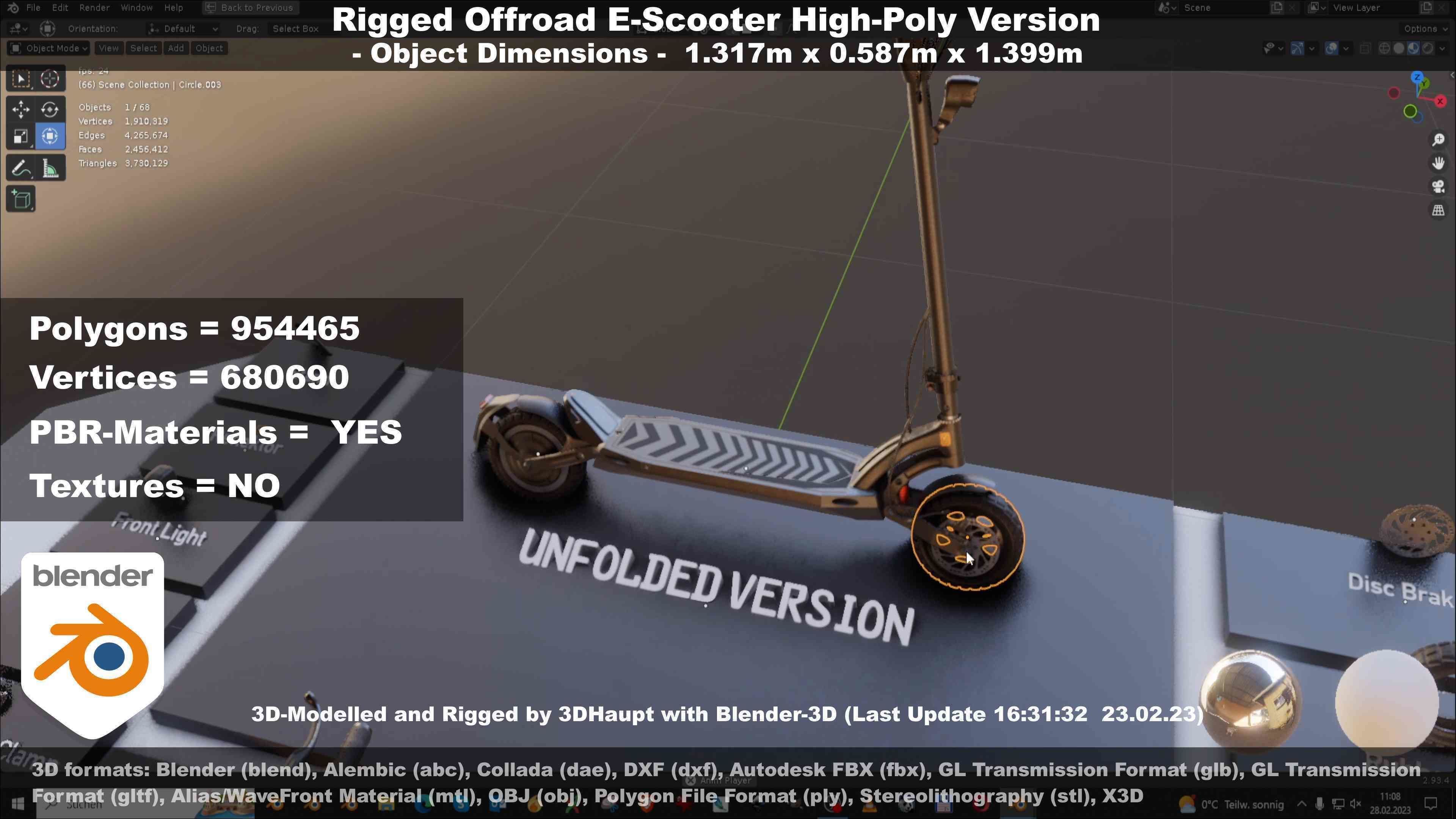 Offroad E-Scooter High-Poly Package 3D Model Collection_79