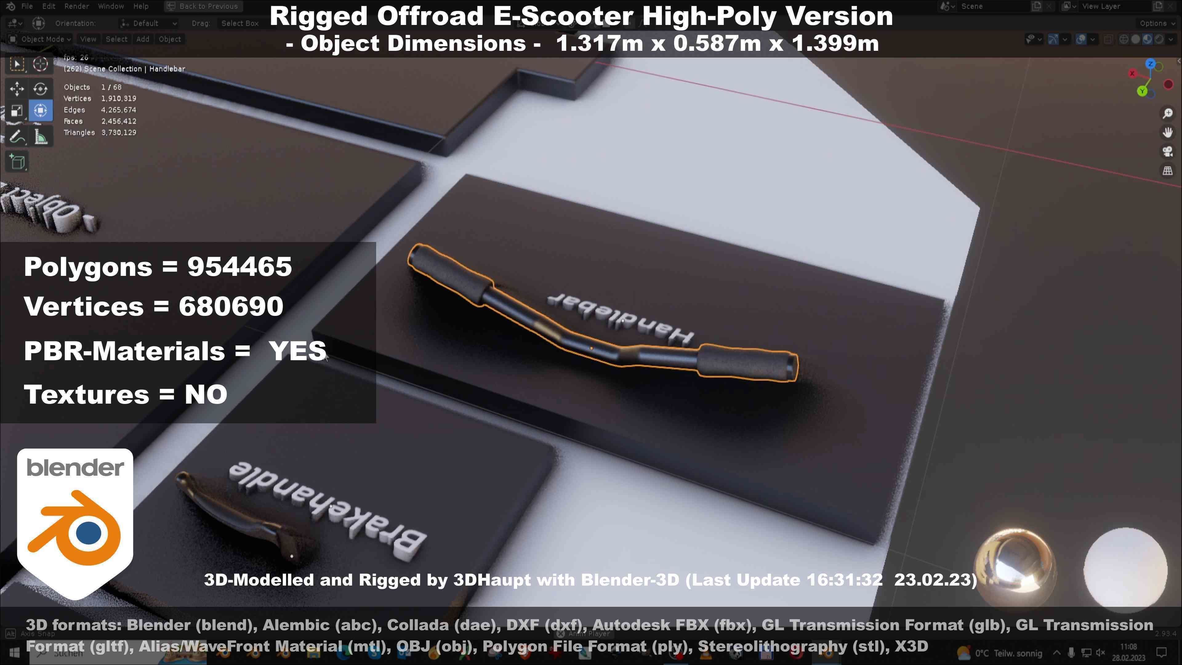 Offroad E-Scooter High-Poly Package 3D Model Collection_61