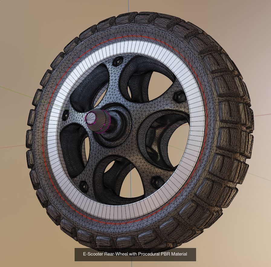 Offroad E-Scooter High-Poly Package 3D Model Collection_12