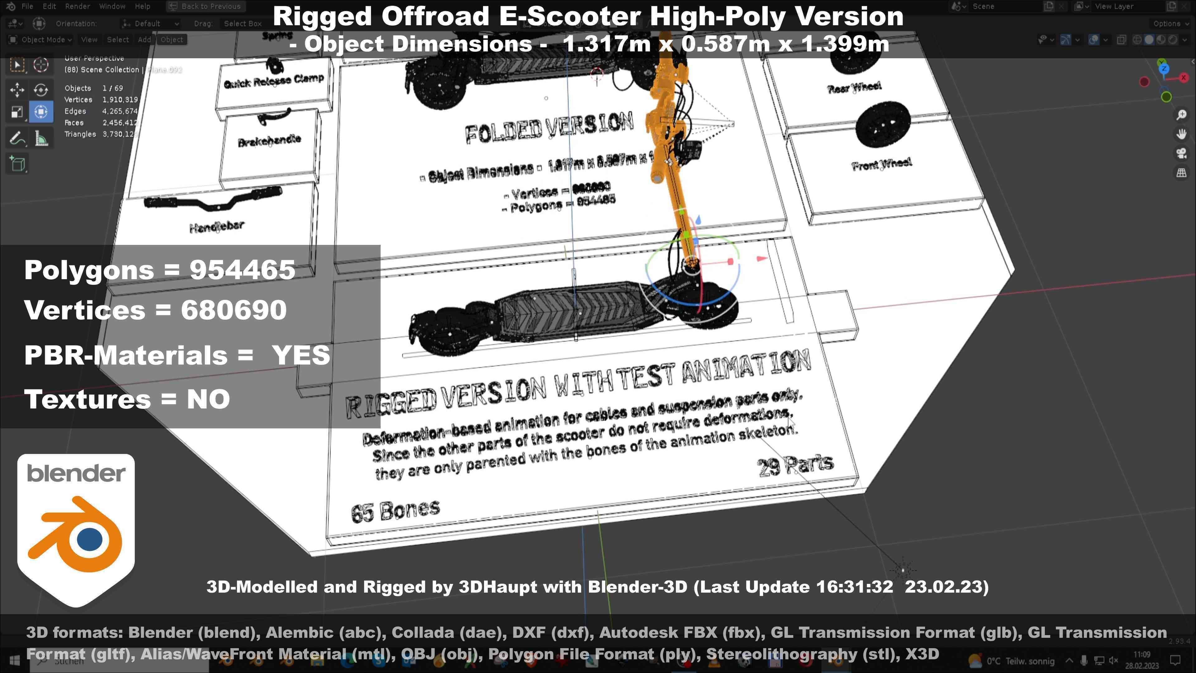 Offroad E-Scooter High-Poly Package 3D Model Collection_65