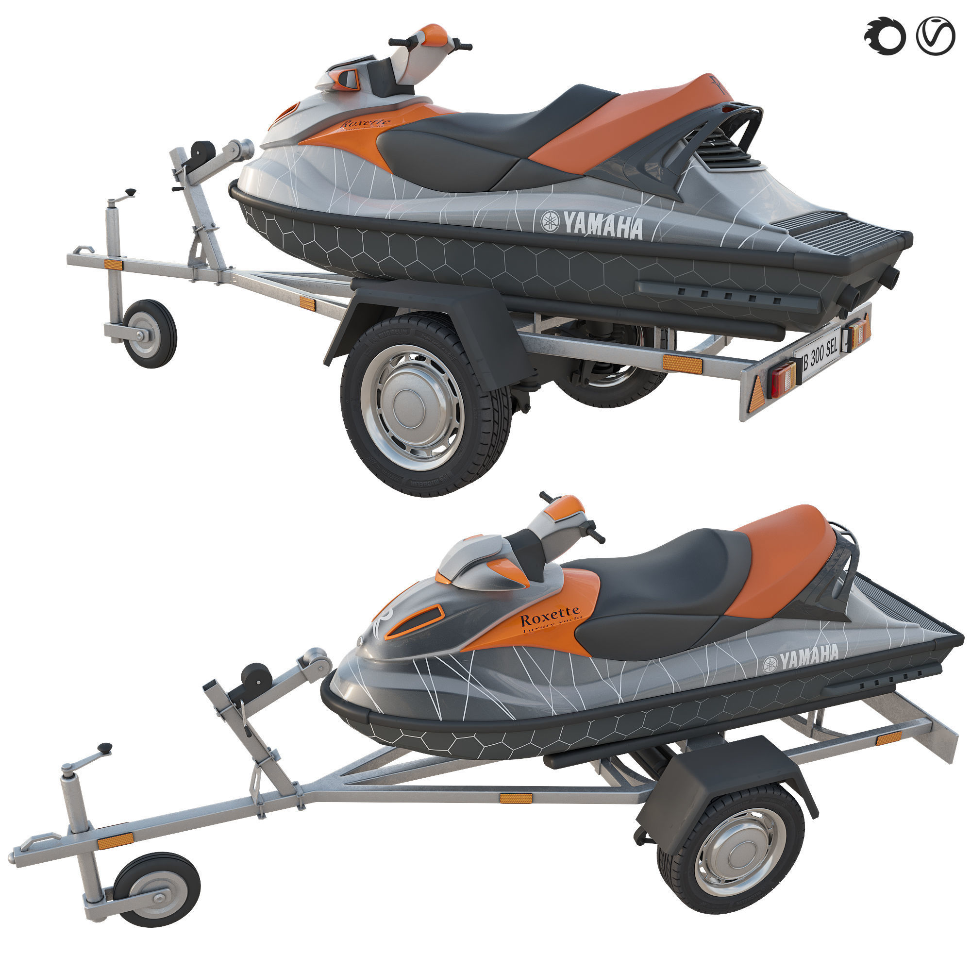  jet ski and trailer 3D model_3