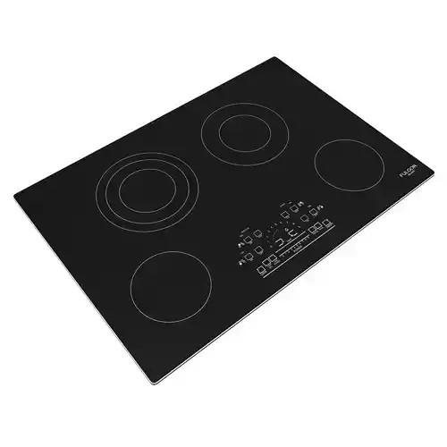 Fulgor Milano RADIANT COOKTOP WITH BRUSHED ALUMINUM TRIM