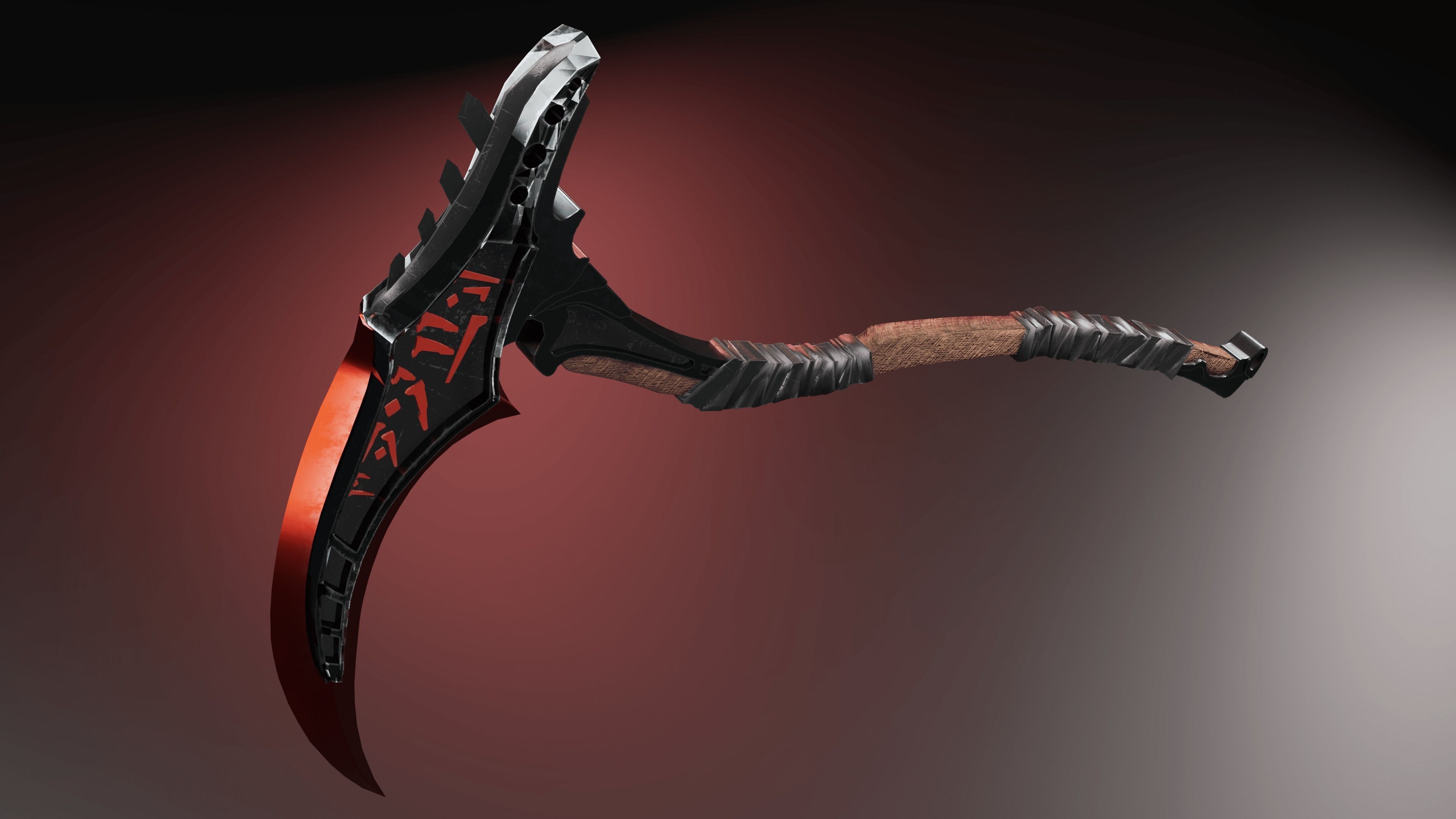 the sharpness of death Low-poly 3D model_4