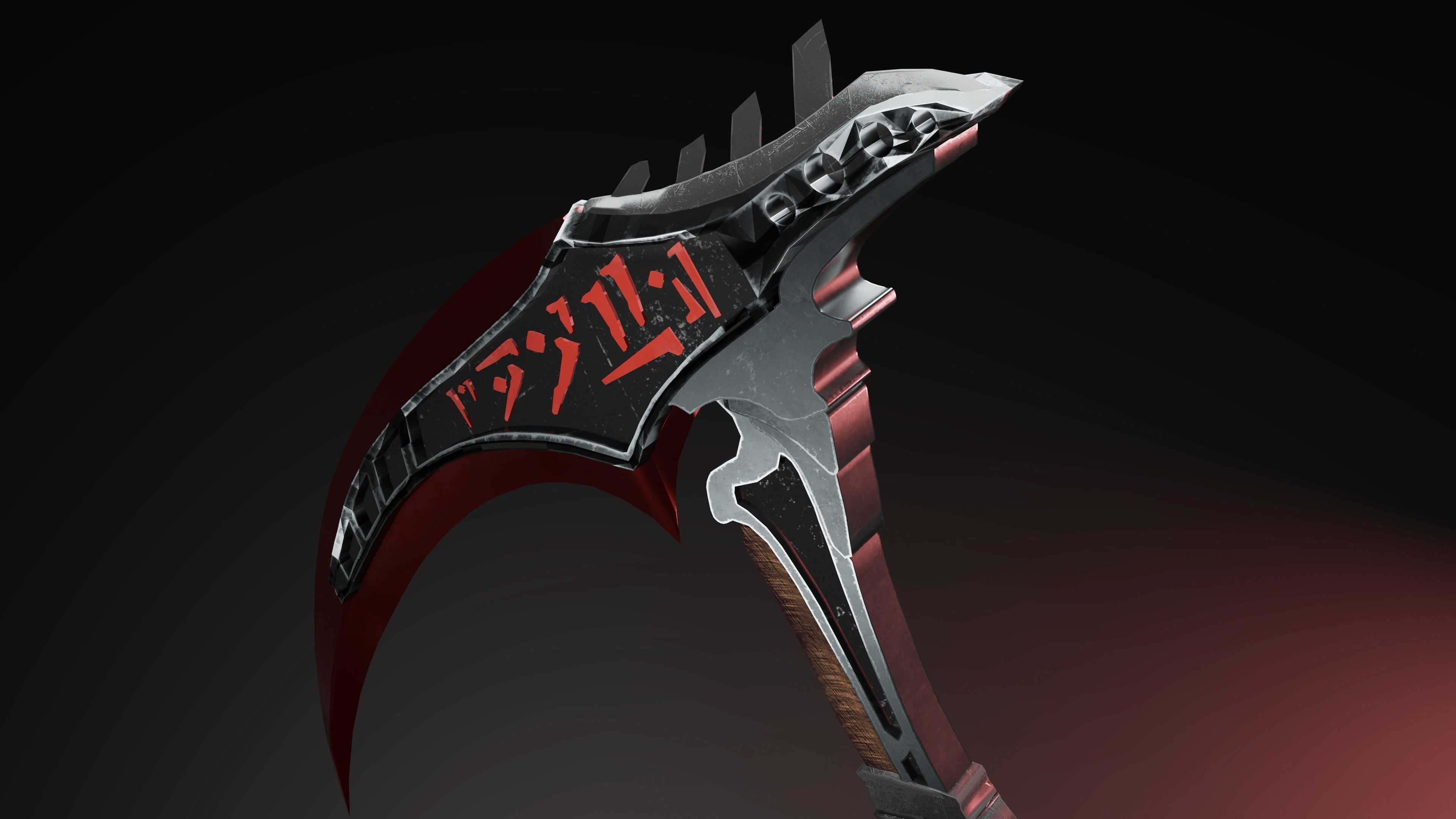 the sharpness of death Low-poly 3D model_2