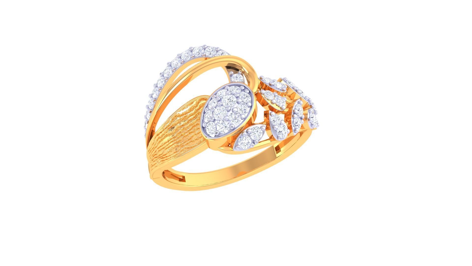 Wedding Ring For Women 3dm STL OBJ FBX Renders Details 3D print model_2