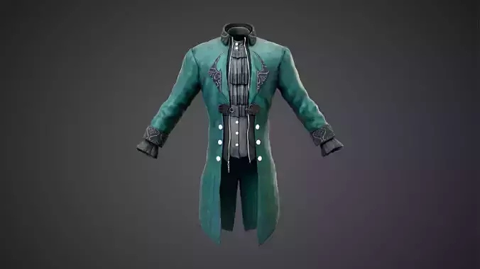 Victorian Vampire Cloth Low-poly 3D model