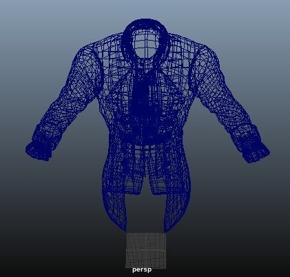 Victorian Vampire Cloth Low-poly 3D model_29