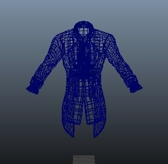 Victorian Vampire Cloth Low-poly 3D model_7