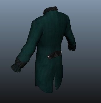 Victorian Vampire Cloth Low-poly 3D model_23