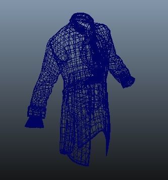 Victorian Vampire Cloth Low-poly 3D model_25