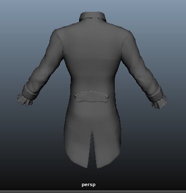 Victorian Vampire Cloth Low-poly 3D model_14