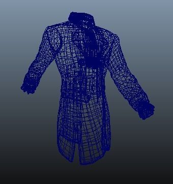 Victorian Vampire Cloth Low-poly 3D model_26