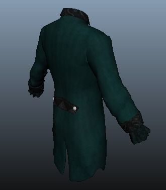 Victorian Vampire Cloth Low-poly 3D model_20