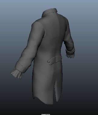 Victorian Vampire Cloth Low-poly 3D model_15