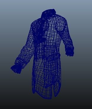 Victorian Vampire Cloth Low-poly 3D model_28