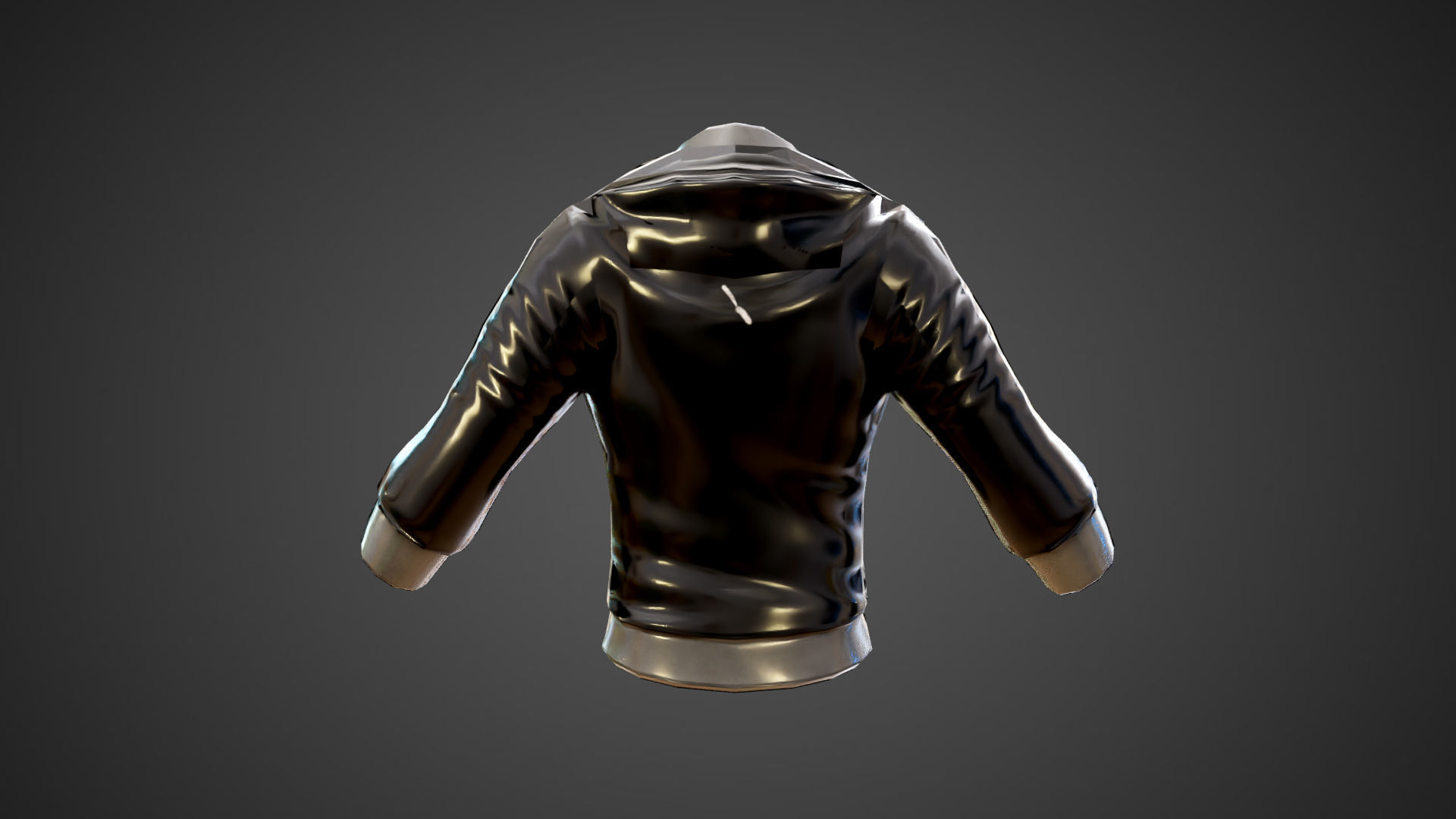 MetaHuman Black Hoodie Low-poly 3D model_2