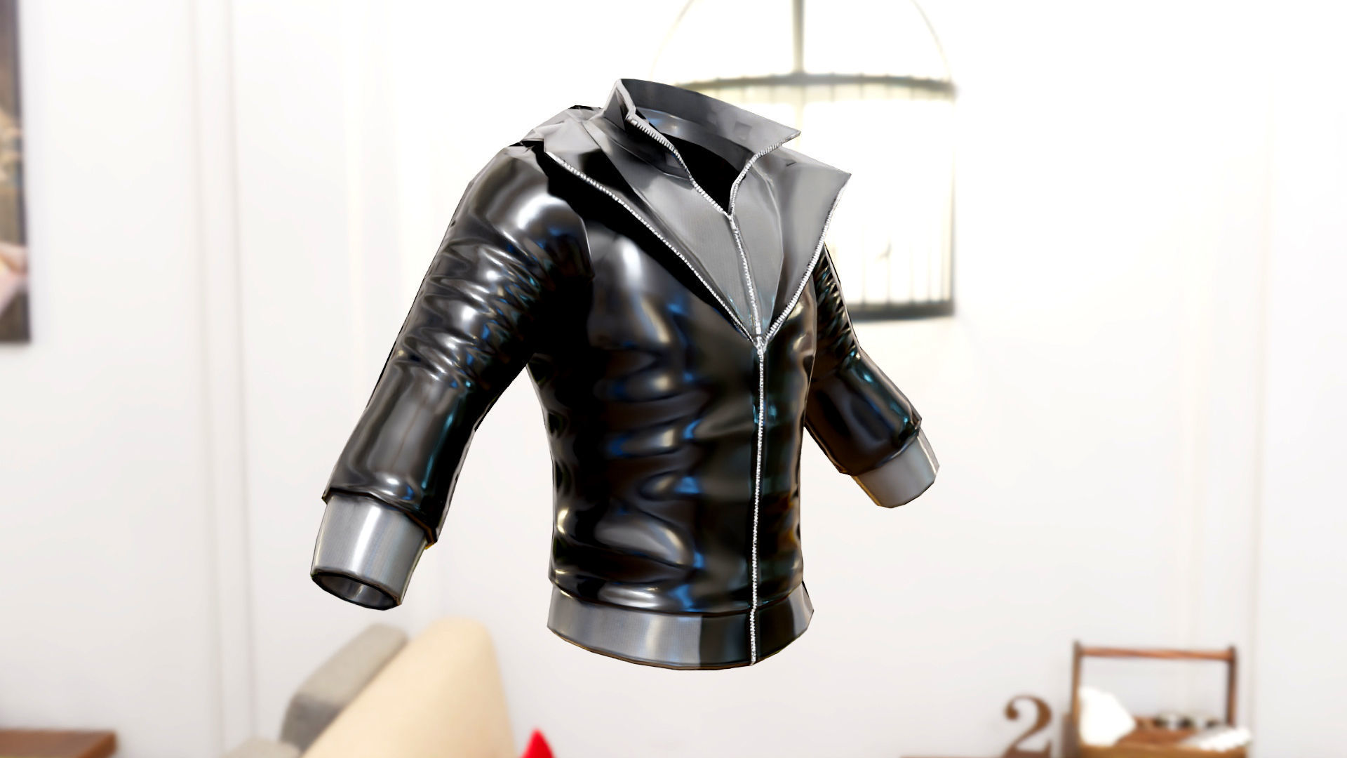 MetaHuman Black Hoodie Low-poly 3D model_5