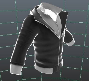 MetaHuman Black Hoodie Low-poly 3D model_19