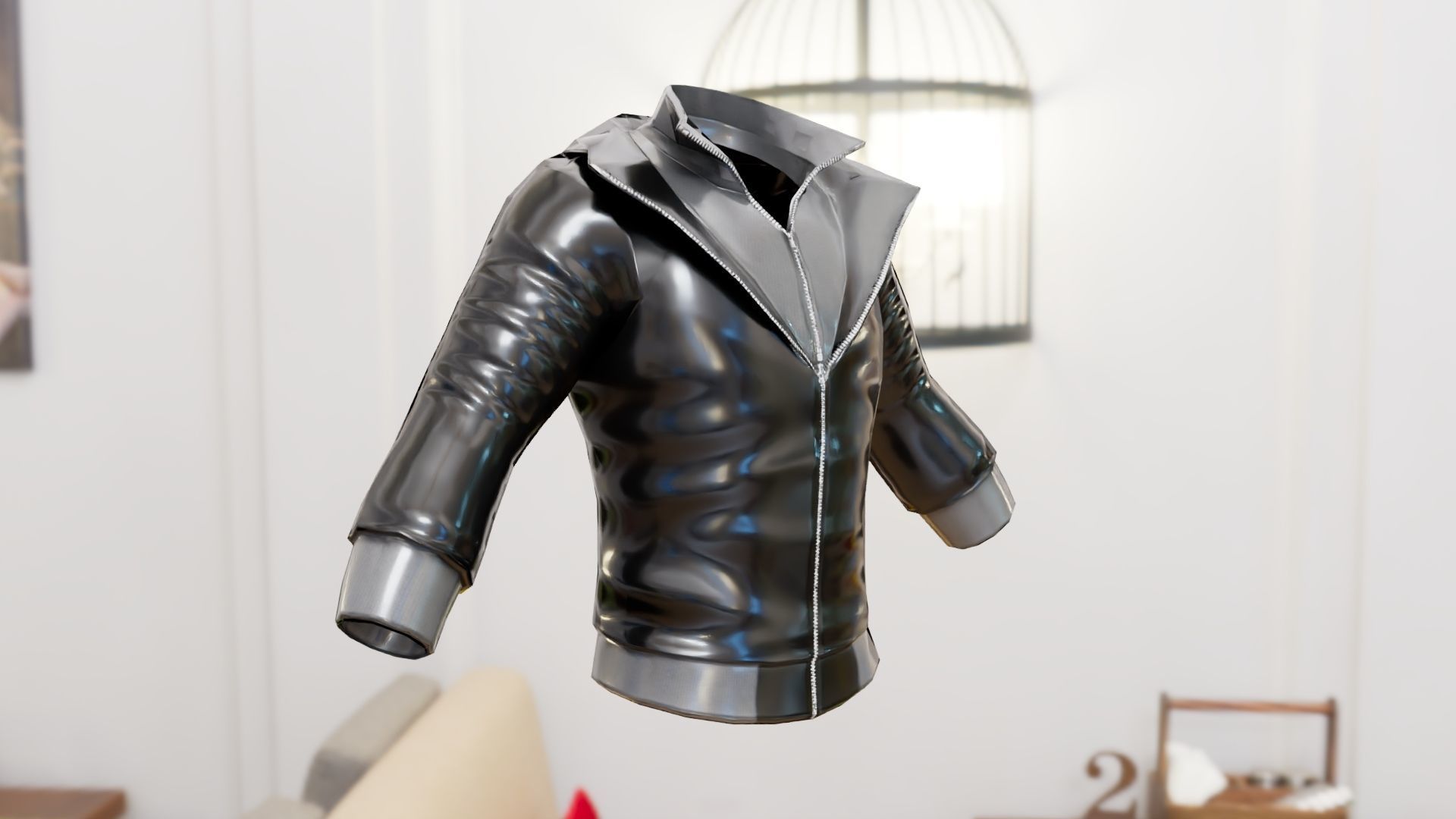 MetaHuman Black Hoodie Low-poly 3D model_8
