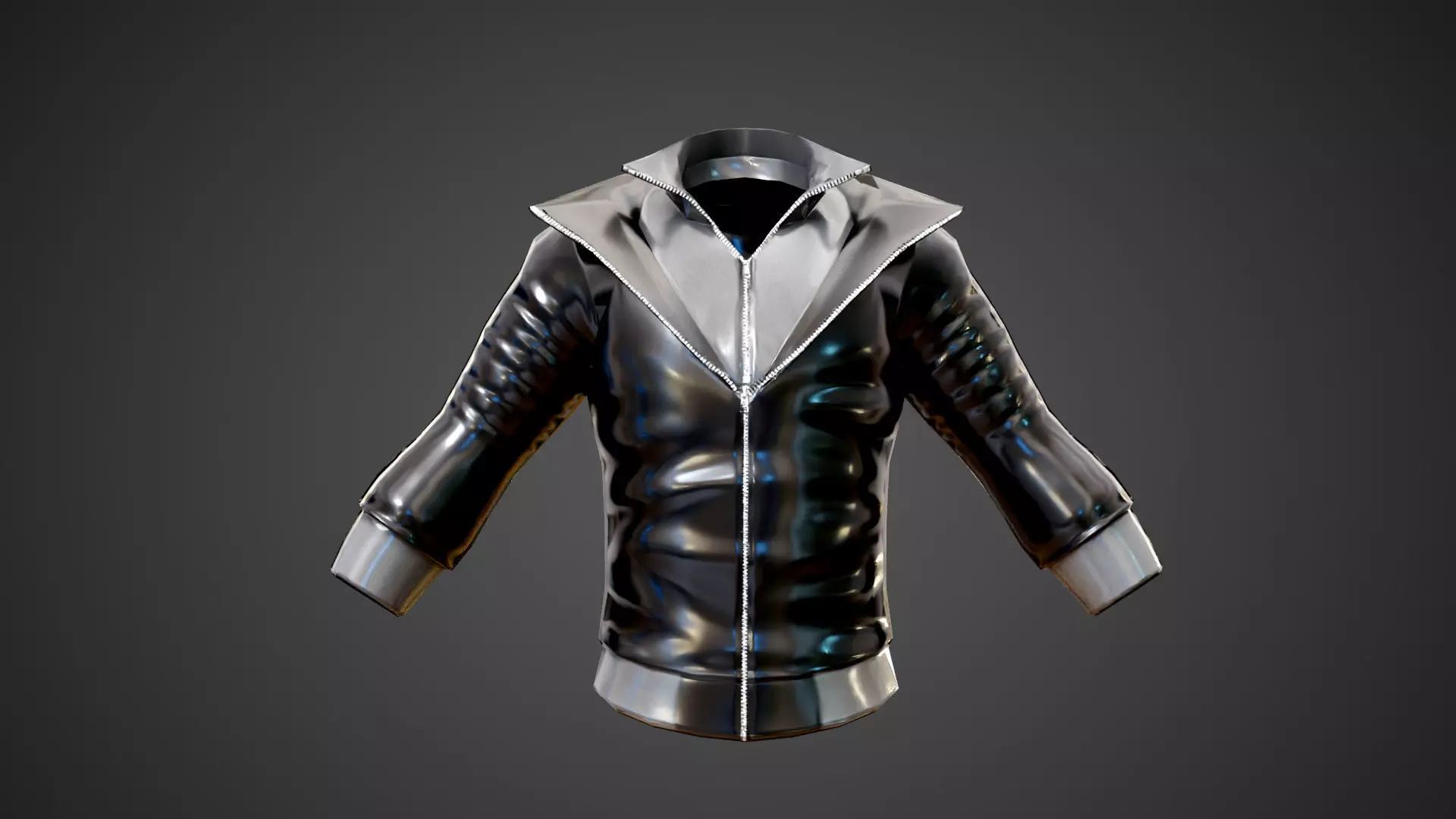 MetaHuman Black Hoodie Low-poly 3D model_0