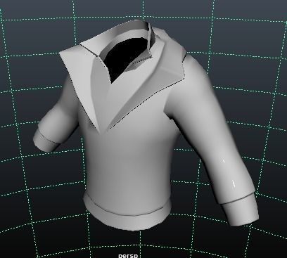 MetaHuman Black Hoodie Low-poly 3D model_11