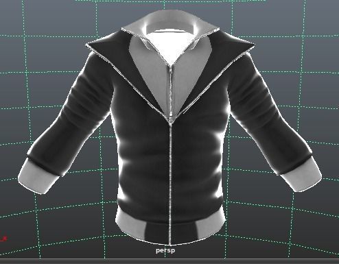 MetaHuman Black Hoodie Low-poly 3D model_18