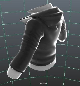 MetaHuman Black Hoodie Low-poly 3D model_23